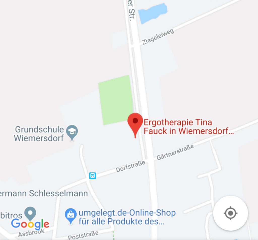 Karte zur Ergotherapie Praxis in Wiemersdorf